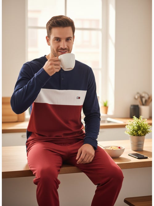 Pijama Hombre Tricolor Microfibra Stretch C2520 - Kiabi