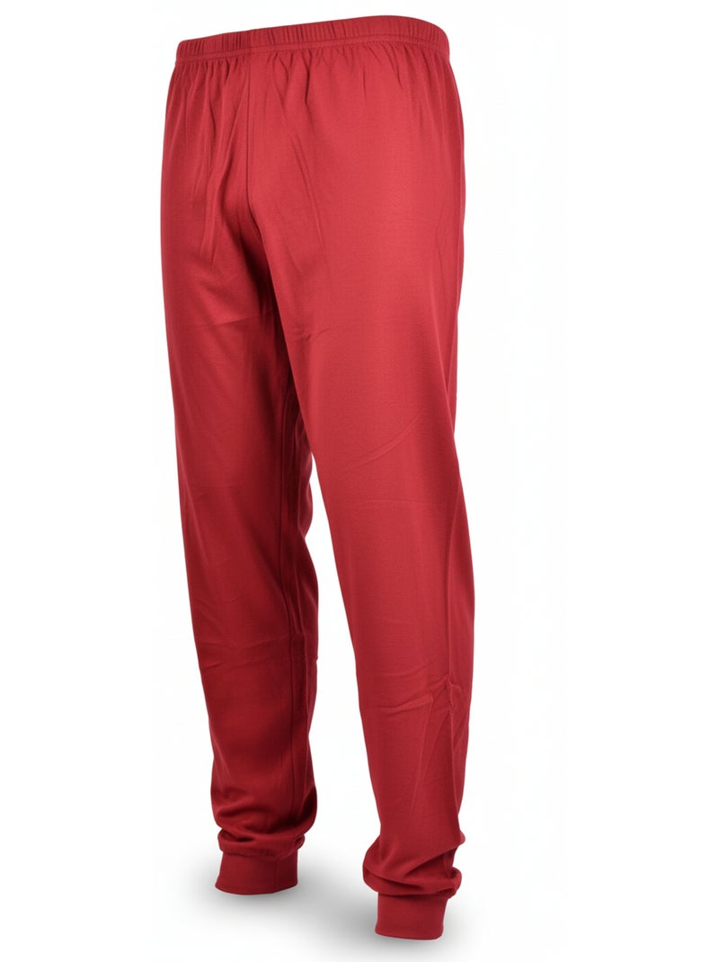 Pijama Hombre Tricolor Microfibra Stretch C2520 Burdeos - Kiabi