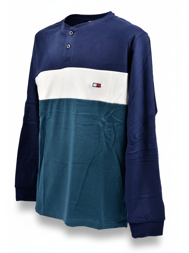 Pijama Hombre Tricolor Microfibra Stretch C2520 Verde - Kiabi
