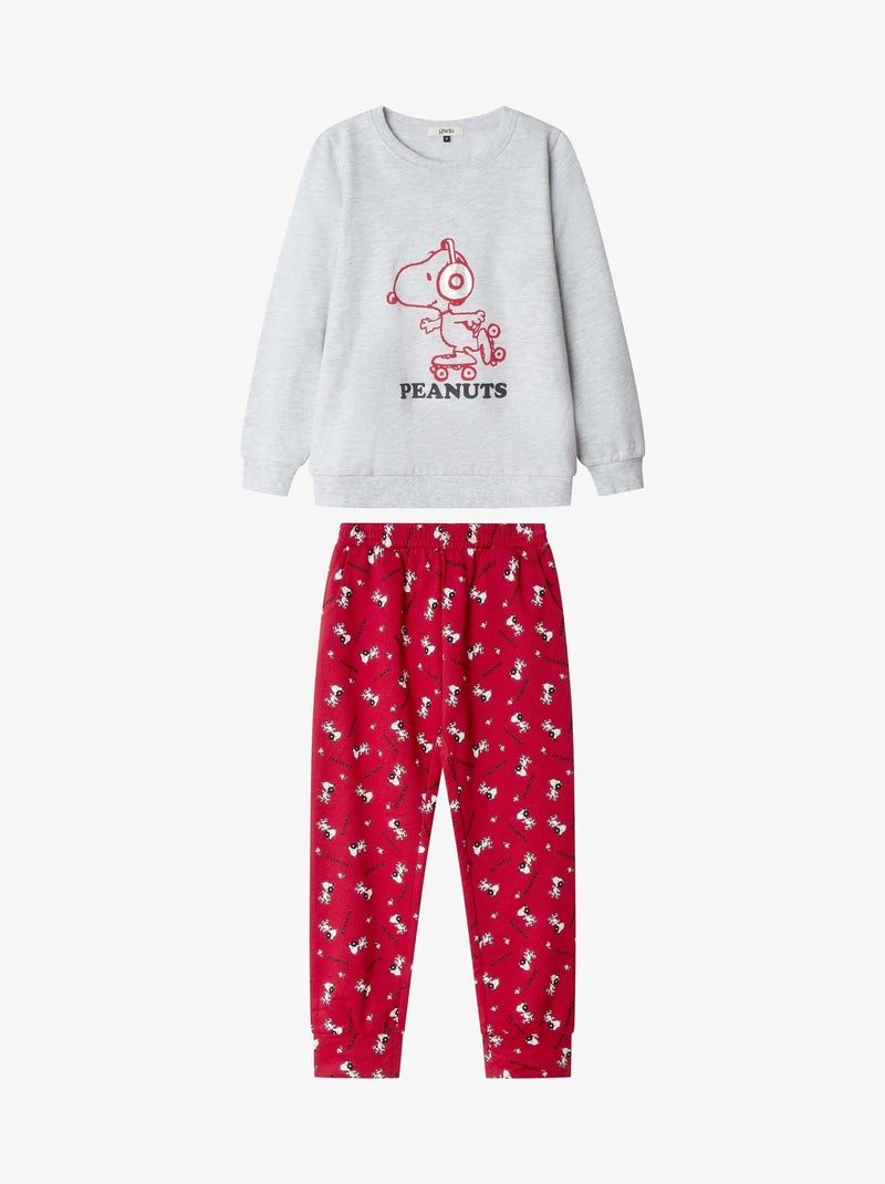 Pijama infantil unisex estampado de snoopy Gris jaspeado - Kiabi