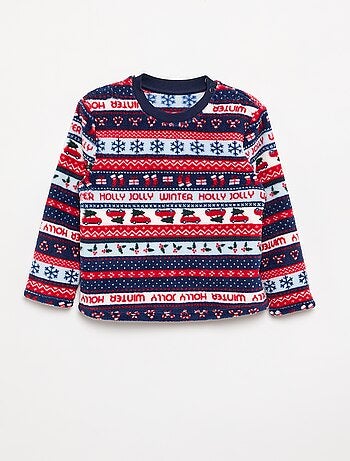 Pijama jacquard de forro polar de 2 piezas - Sudadera + pantalón