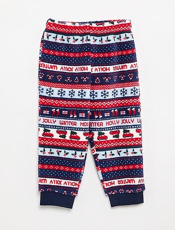 Pijama jacquard de forro polar de 2 piezas - Sudadera + pantalón