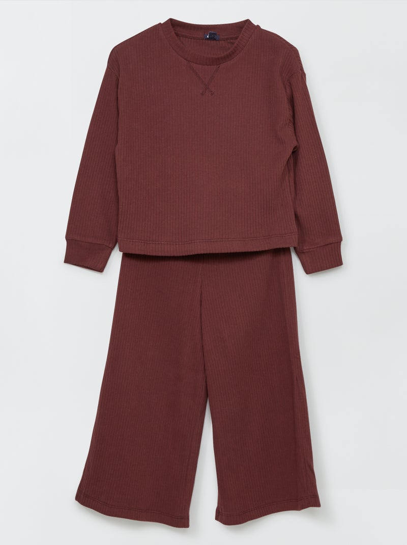 Pijama largo - 2 piezas  - morado PURPURA - Kiabi