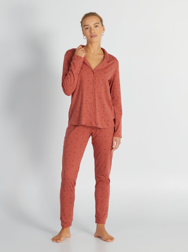 Pijama largo - 2 piezas ROJO - Kiabi