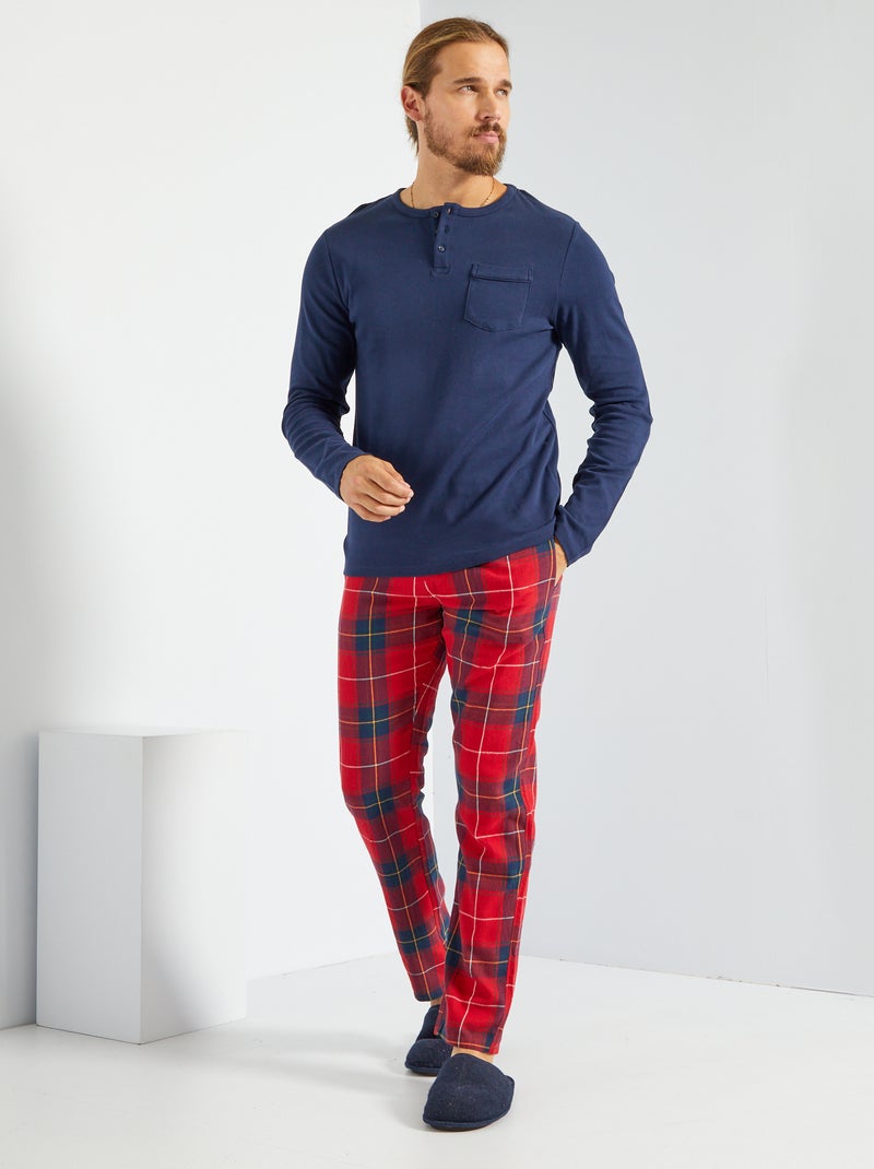 Pijama largo - 2 piezas ROJO - Kiabi