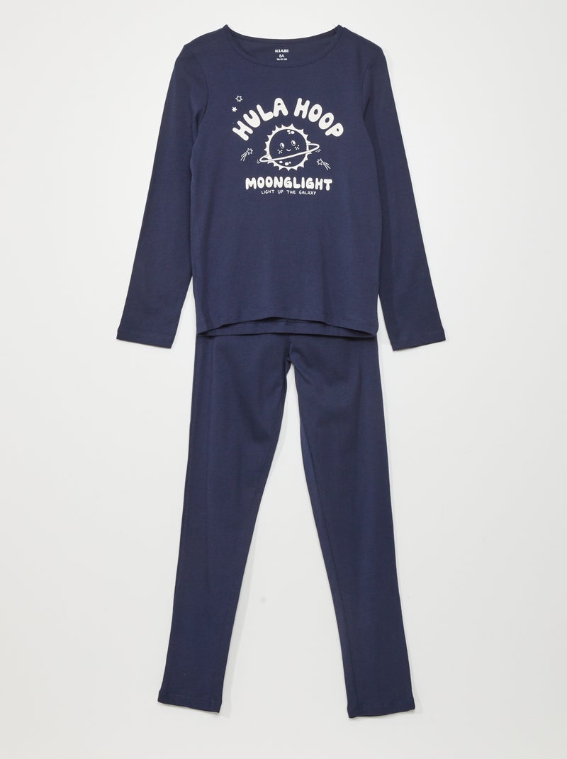 Pijama largo - 2 piezas AZUL - Kiabi