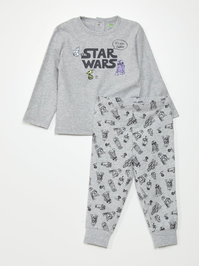 Pijama largo - Estampado de 'Star Wars' - 2 piezas GRIS - Kiabi