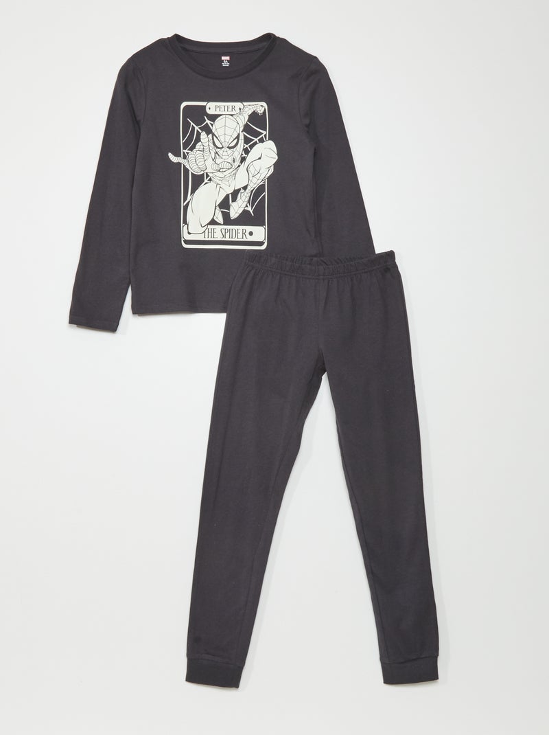 Pijama largo - 'Spiderman' - 2 piezas - Halloween NEGRO - Kiabi