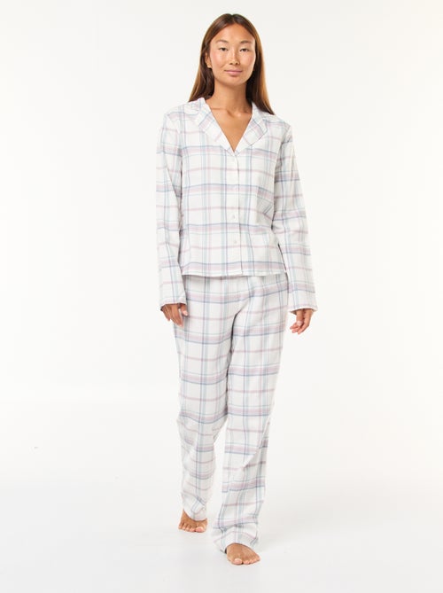 Pijama largo 2 piezas blusa + pantalón - 2 piezas - Kiabi