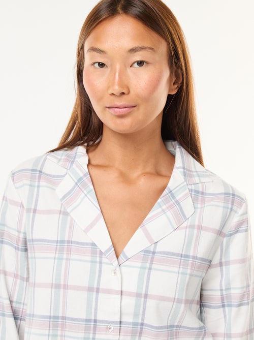 Pijama largo 2 piezas blusa + pantalón - 2 piezas - Kiabi