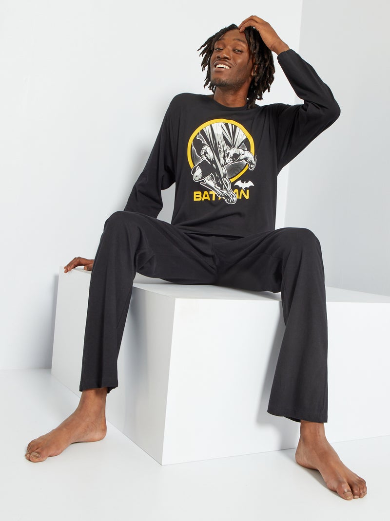 Pijama largo 'Batman' - 2 piezas negro - Kiabi