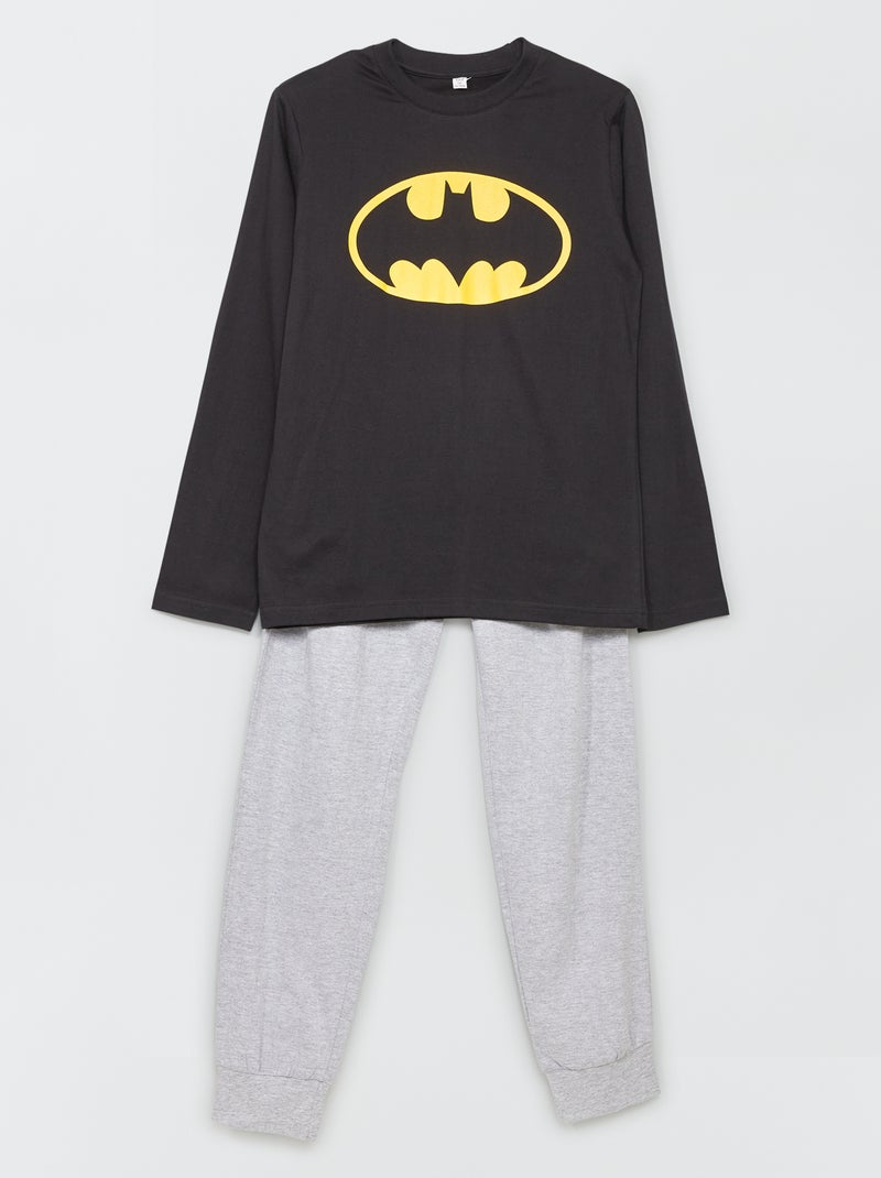 Pijama largo 'Batman' - 2 piezas negro/gris - Kiabi