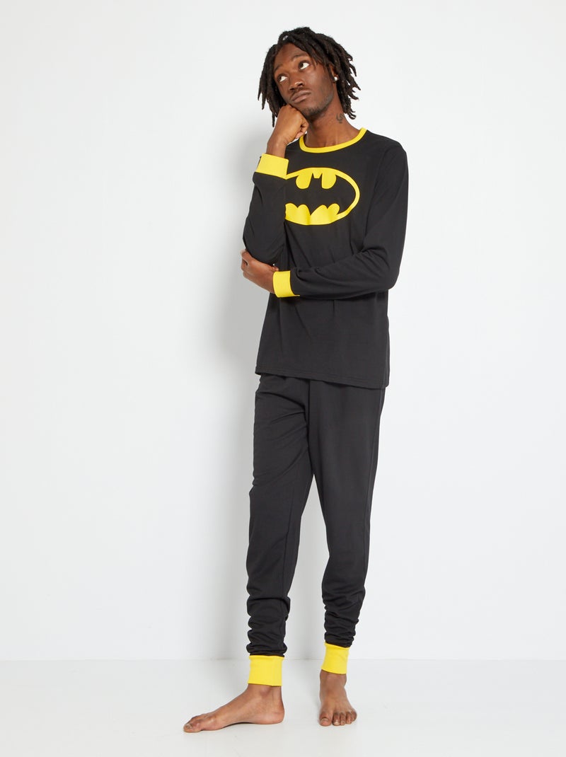 Pijama largo 'Batman' de punto - 2 piezas NEGRO - Kiabi
