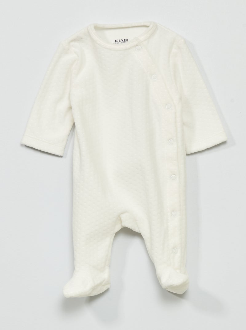 Pijama largo bebé BLANCO - Kiabi