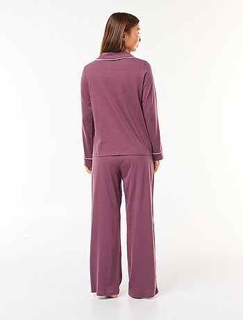 Pijama largo camisa + pantalón - 2 piezas