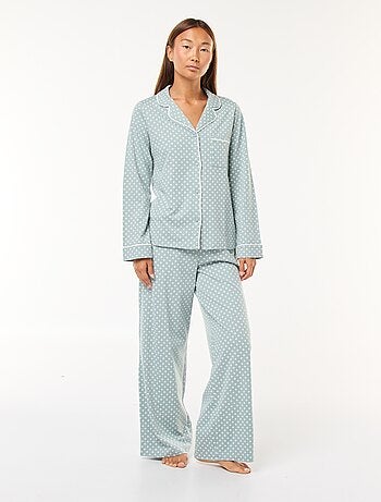 Pijama largo camisa + pantalón - 2 piezas