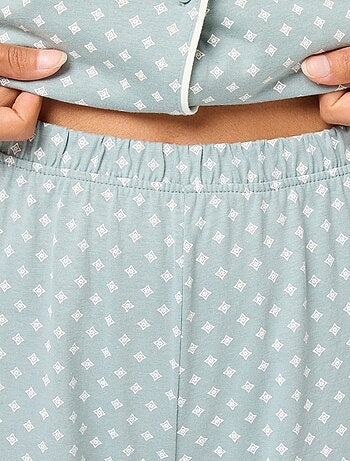 Pijama largo camisa + pantalón - 2 piezas