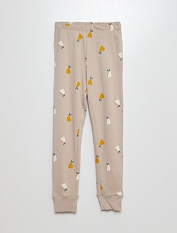 Pijama largo camiseta + pantalón - 2 piezas