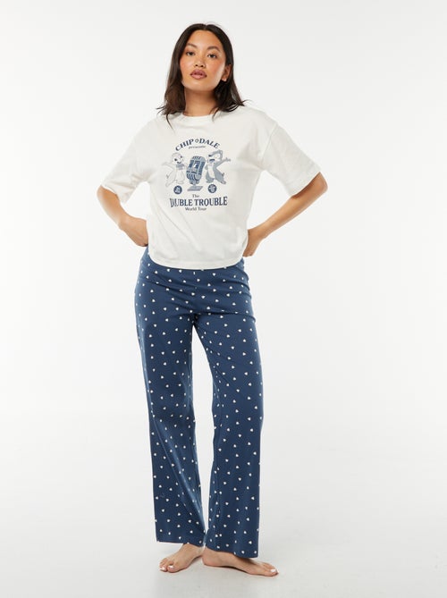 Pijama largo 'Chip y Chop' - 2 piezas - Kiabi