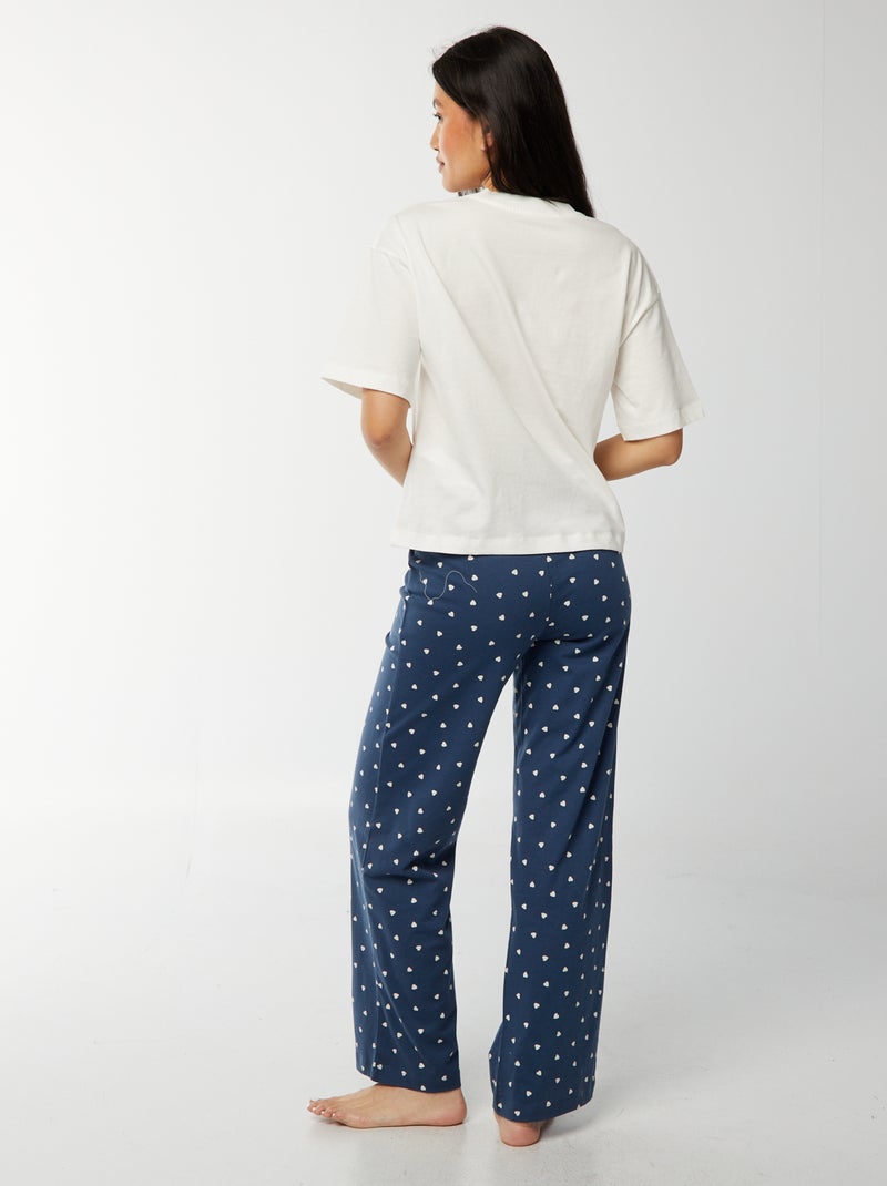 Pijama largo 'Chip y Chop' - 2 piezas Azul - Kiabi