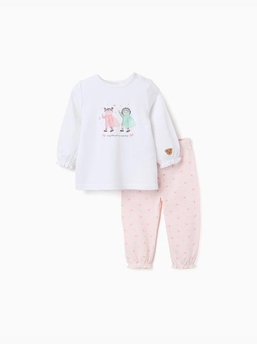 Pijama largo con estampado - Kiabi