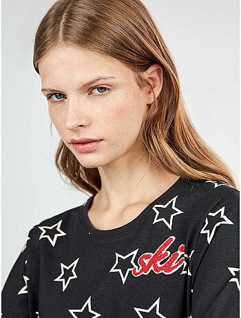 Pijama largo con estampado de estrellas