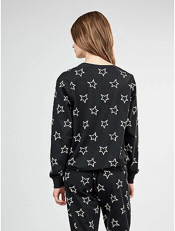 Pijama largo con estampado de estrellas
