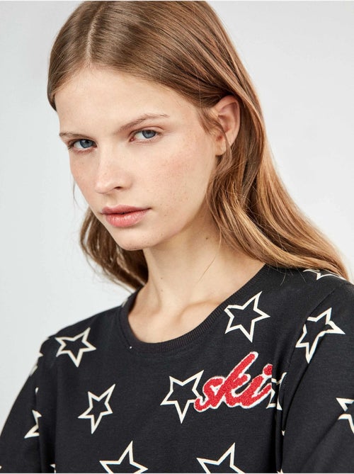 Pijama largo con estampado de estrellas - Kiabi