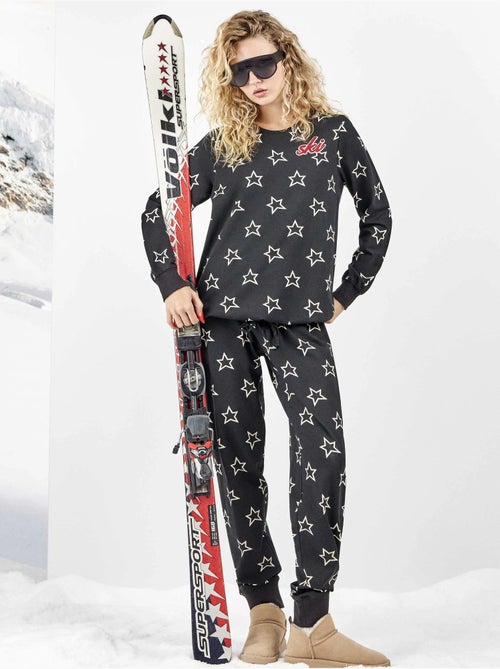 Pijama largo con estampado de estrellas - Kiabi