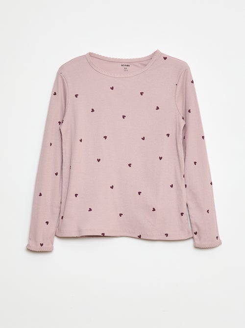 Pijama largo con estampado de rayas - 2 piezas - Kiabi