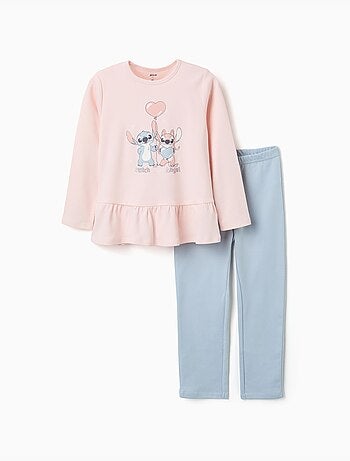 Pijama largo con estampado de Stitch que brilla en la oscuridad