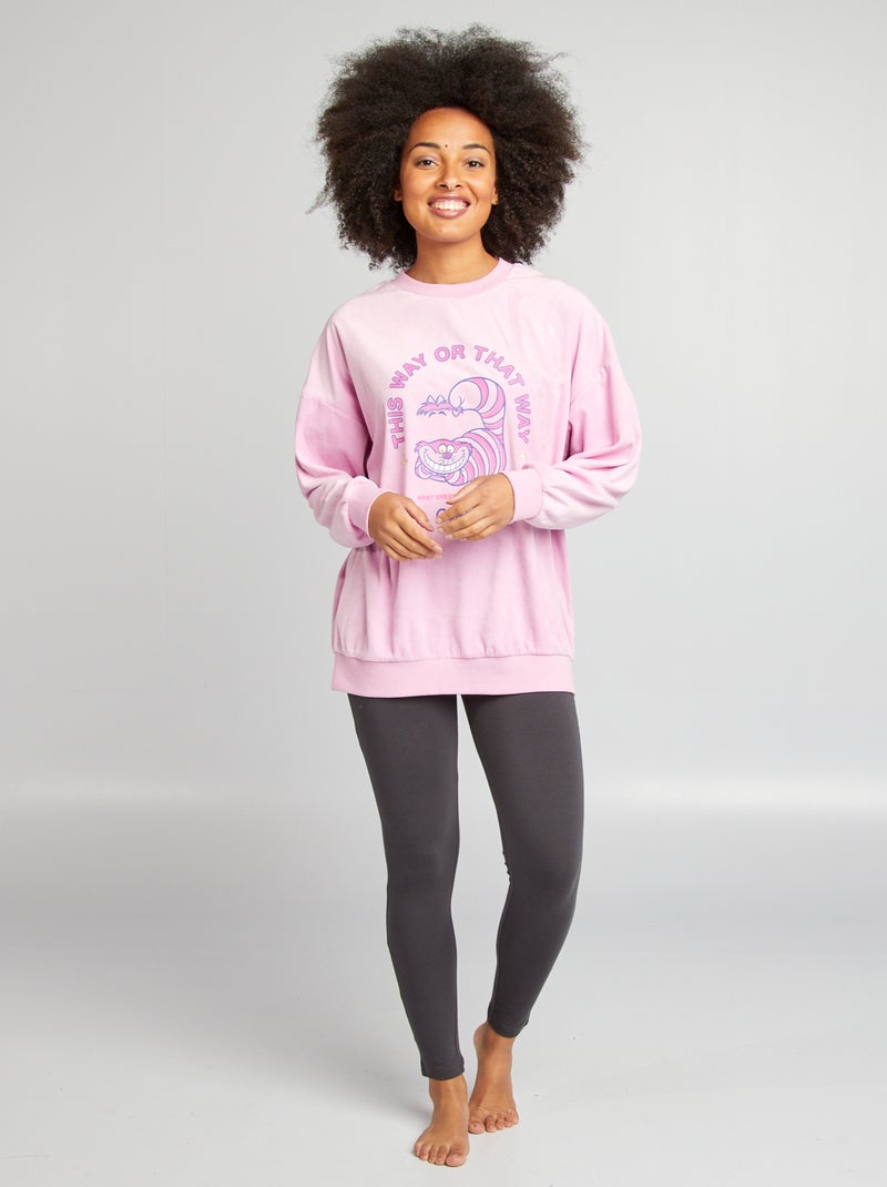 Pijama largo de 2 piezas 'Alicia en el País de las Maravillas' ROSA - Kiabi