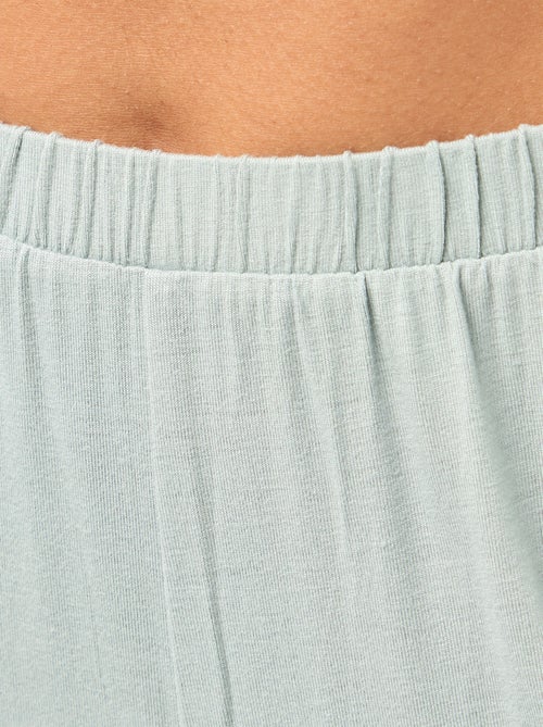 Pijama largo de 2 piezas camisa + pantalón - 2 piezas - Kiabi