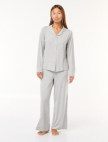 Pijama largo de 2 piezas camisa + pantalón - 2 piezas