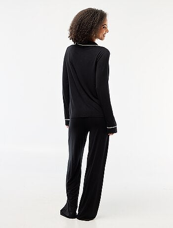 Pijama largo de 2 piezas camisa + pantalón - 2 piezas