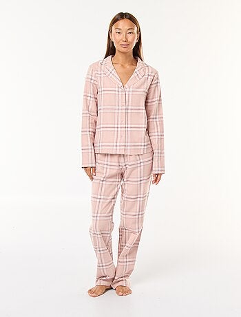 Pijama largo de 2 piezas camisa + pantalón - 2 piezas