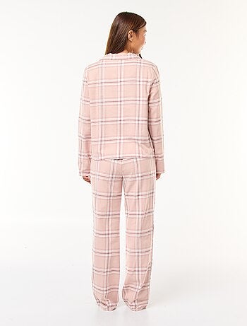 Pijama largo de 2 piezas camisa + pantalón - 2 piezas