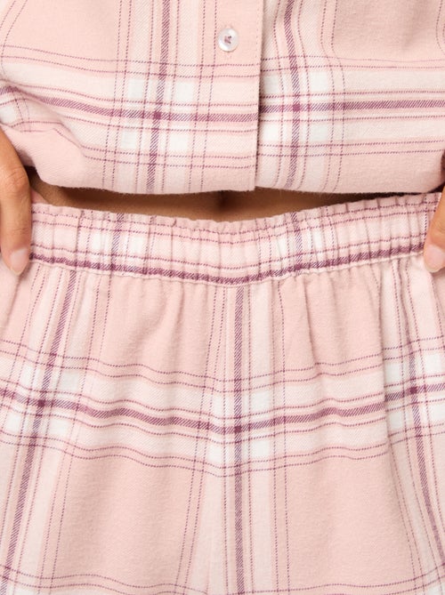 Pijama largo de 2 piezas camisa + pantalón - 2 piezas - Kiabi