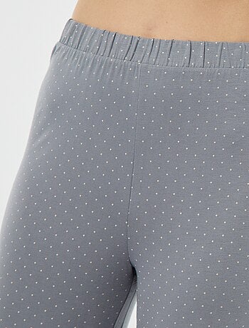Pijama largo de 2 piezas de punto extrafluido