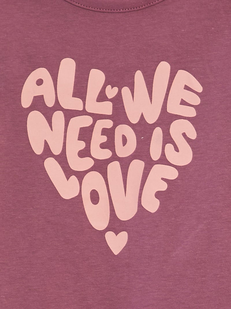 Pijama largo de 2 piezas estampado ROJO - Kiabi