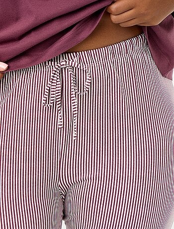 Pijama largo de 2 piezas rayado