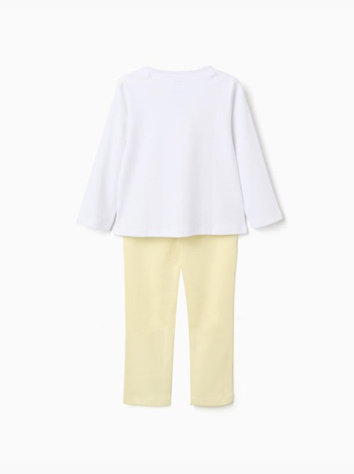 Pijama largo de algodón con capa desmontable - Kiabi