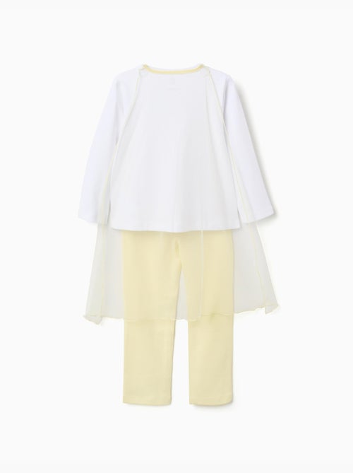 Pijama largo de algodón con capa desmontable - Kiabi