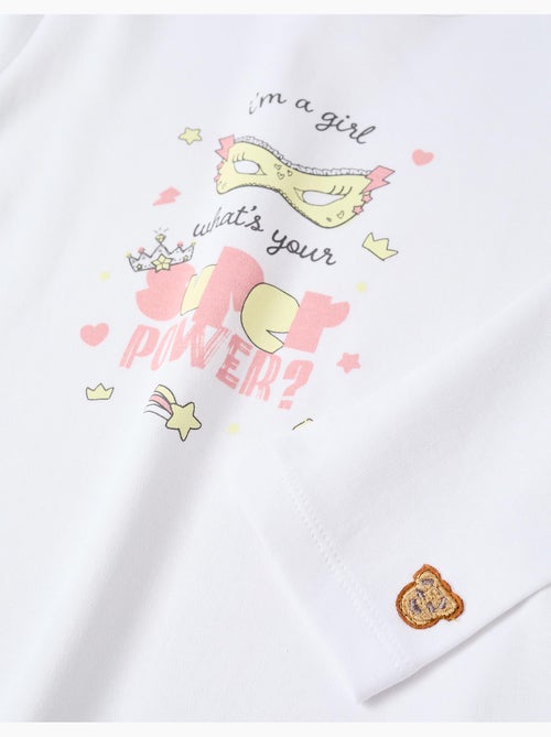 Pijama largo de algodón con capa desmontable - Kiabi