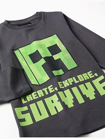 Pijama largo de algodón con estampado Minecraft