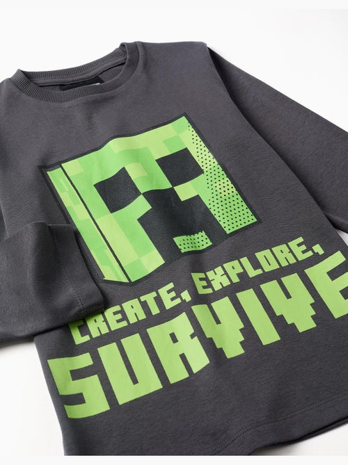 Pijama largo de algodón con estampado Minecraft - Kiabi