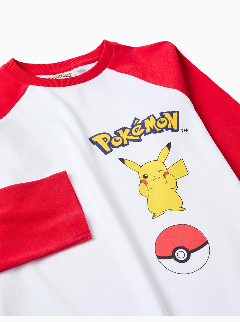 Pijama largo de algodón con estampado Pokémon Blanco - Kiabi