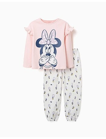 Pijama largo de algodón con estampados de Minnie