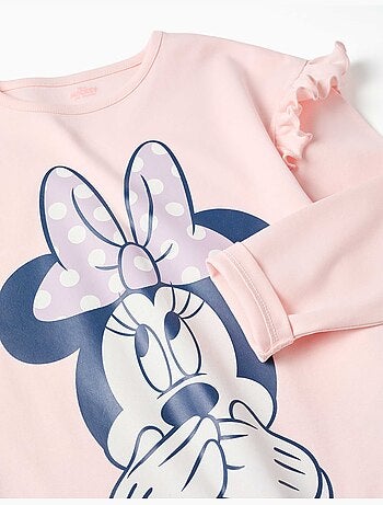 Pijama largo de algodón con estampados de Minnie