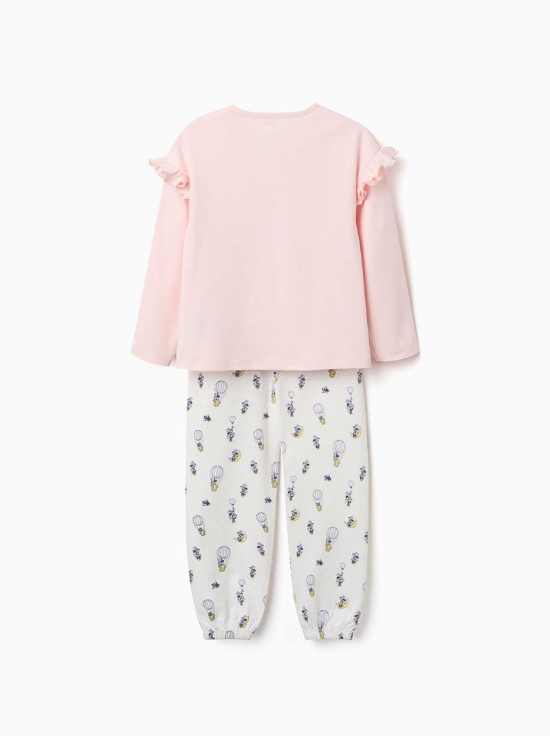 Pijama largo de algodón con estampados de Minnie Rosa claro - Kiabi